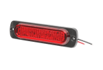 Червена LED Сигнална / Аварийна Блиц светлина - 6 диода  12V-24V