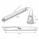 Бял LED габарит/контурна светлина – 6 Диода 24V 240 mm