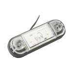 Бяла LED Габаритна светлина / Маркер - 3 диода 12V-24V