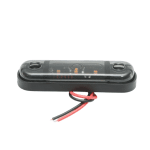Жълта LED Габаритна светлина / Маркер - Опушен 3 диода 12V-24V