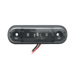 Червена LED Габаритна светлина / Маркер - Опушен 3 диода 12V-24V