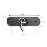 Бяла LED Габаритна светлина / Маркер - Опушен 3 диода 12V-24V