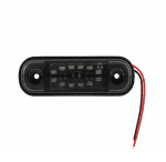 Червена LED Габаритна светлина / маркер - Опушен 12 диода 12V-24V
