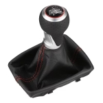 Спортни Топка Скоростен Лост 6 Скорости с Маншон за Audi A4/S4 B8 и A5/S5 8T - Червен Шев