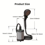 Преносим акумулаторен душ с LED дисплей - 6000mAh IPX7 водоустойчивост и 4 режима на струята
