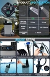 Преносим акумулаторен душ с LED дисплей - 6000mAh IPX7 водоустойчивост и 4 режима на струята