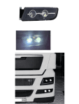 Ляв LED Халогени за мъгла с Дълги Светлини за MAN TGX / TGS / TGL 24V – Двойни лупи OEM 81251016521