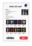 Диоден светещ кръст Знаме на Германия Черно-Червено-Жълто 84 LED диода DE Germany Flag