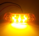 Светодиоден маркер габарит токос жълта оранжеа светлина със 9 LED ЛЕД за бус ван ремарке каравана платформа 12V