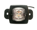 Комплект 2 броя ЛЕД LED странични гумени рогчета / маркери, габаритни светлини за камиони, тир, ремарке, каравана - 12V / 24V - бяло, oранжево, червено