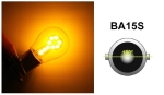 LED Лед Крушки, 18 SMD, BA15S 1156 (P21W), BAU15S 1156 (PY21W), 12V - 24V, Бяла, Оранжева, Червена, Синя Светлина
