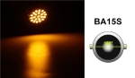LED Лед Крушки, 22 SMD, BA15S 1156 (P21W), BAU15S 1156 (PY21W), 12V - 24V, Бяла, Оранжева, Червена, Синя Светлина