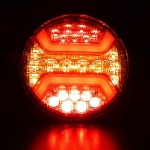 1 Брой LED Лед Диоден Стоп Тип Хамбургер Неон Ефект Ø12cm 120mm 12V-24V За Камион, Ремарке, Бус , Каравана, Кемпер,Ван
