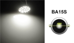 LED Лед Крушки, 22 SMD, BA15S 1156 (P21W), BAU15S 1156 (PY21W), 12V - 24V, Бяла, Оранжева, Червена, Синя Светлина