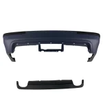 Задна броня за BMW E39 седан - M5 дизайн с двоен дифузер с отвори за парктроник грундирана