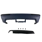 Задна броня за BMW E39 седан - M5 с единичен дифузер без отвори за парктроник грундирана